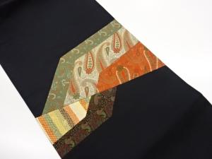 切り嵌め宝尽くし・ペイズリー模様織出し名古屋帯